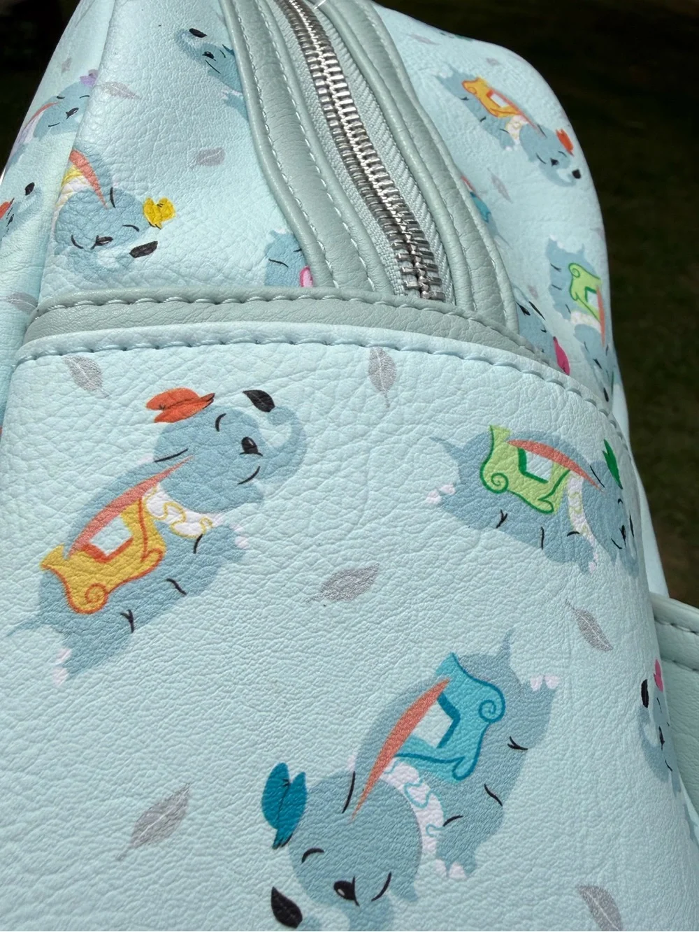 Disney Parks Loungefly Dumbo Hard Tag Mini Backpack Blue Preowned